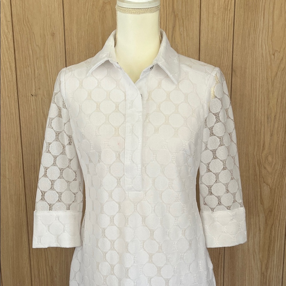 Adrianna Papell White Textured Dress - Picture 8 of 9